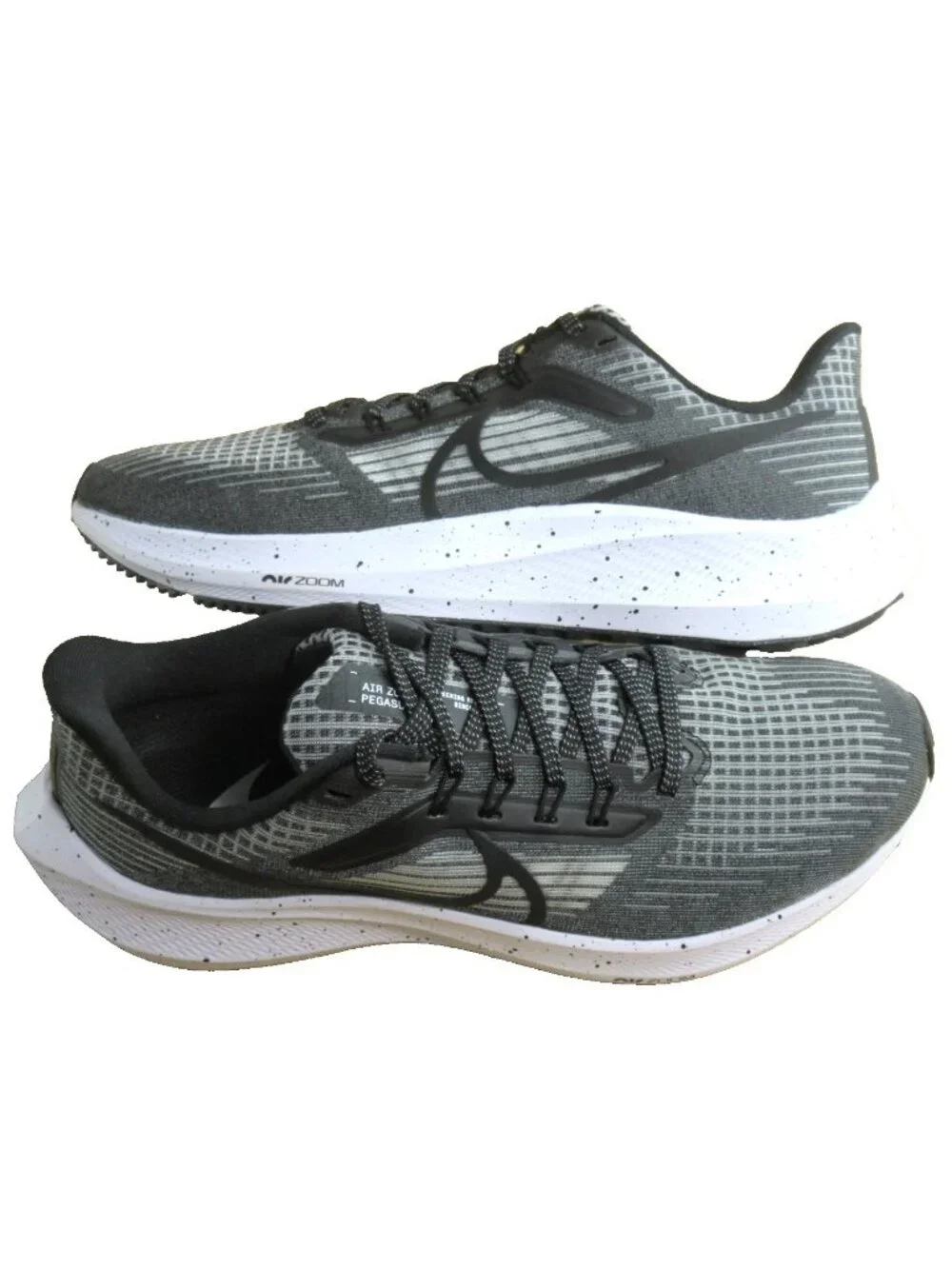 Women's Nike Air Zoom Pegasus 39 Running Shoes Black Smoke Grey White Size 8 NEW